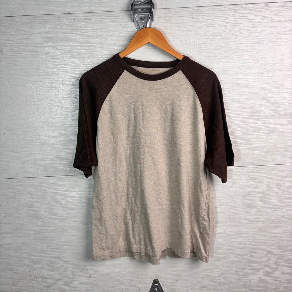 Alternative Apparel Raglan Tee Brown Gray Baseball Shirt Indie Y2K Size XL